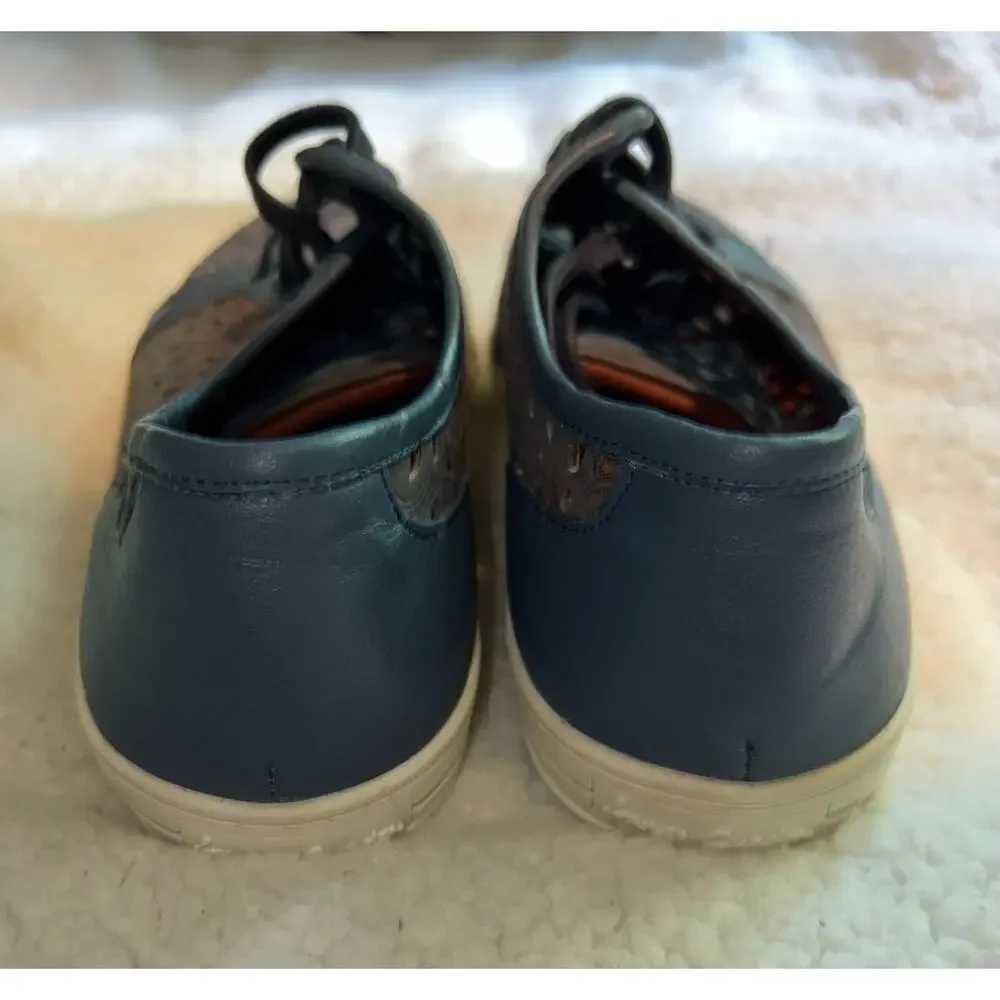 Franco Cuadra casual Python Snakeskin Leather Sneakers - size US 9-9 1/2 (26cm).
